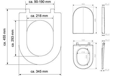 Toiletzitting Schutte White Duroplast Met Soft Close En Quick Release D-Vorm Gelakt Wit Schütte