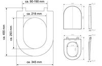 Toiletzitting Schutte White Duroplast Met Soft Close En Quick Release D-Vorm Gelakt Wit Schütte - thumbnail