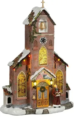 Church battery operated l23xb10xh33cm - Luville