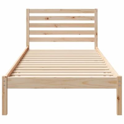 Bedframe met hoofdeinde Bruin 80 x 210 cm Massief grenenhout Bedframe met hoofdeinde Bruin 80 x 210 cm Massief grenenhout
