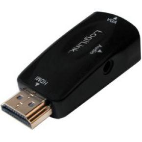LogiLink CV0107 HDMI Adapter [1x HDMI-stekker - 1x VGA-bus] Zwart 0 mm