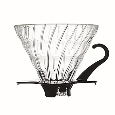 Hario V60 dripper - glas met zwarte houder, nieuw type - maat 02 (VDGR-02-B) Hario V60 dripper - glas met zwarte houder, nieuw type - maat 02 (VDGR-02-B)