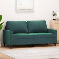 Tweezitsbank 140 cm fluweel donkergroen - thumbnail