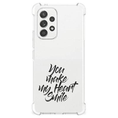 Samsung Galaxy A53 5G Telefoonhoesje met tekst Heart Smile Samsung Galaxy A53 5G Telefoonhoesje met tekst Heart Smile