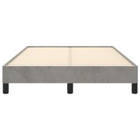 Bedframe zonder matras 120x190 cm fluweel lichtgrijs - thumbnail