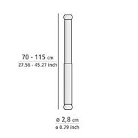 Wenko Telescopische douchestang Luz (Zwart, 70 - 115 cm) - thumbnail
