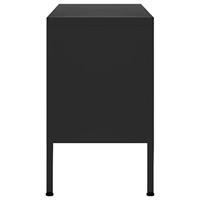 VidaXL Tv-meubel 105x35x50 cm staal zwart - thumbnail
