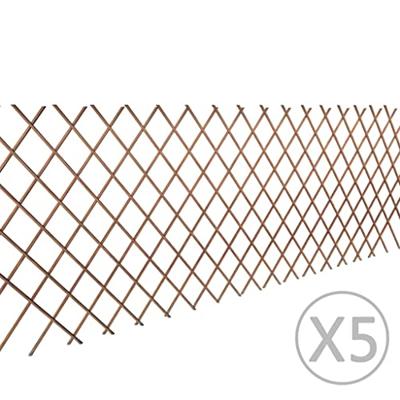 VidaXL Tuinlatwerk 5 st 180x90 cm wilg