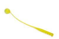 Beeztees hondenspeelgoed Fetch tennisbalwerper plastic 62x6.5x6.5cm geel - thumbnail