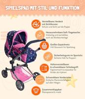Combi-poppenwagen Jara - Grey Jeans - thumbnail