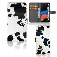 Samsung Galaxy Xcover 6 Pro | Telefoonhoesje | Met pasjeshouder | Koeienvlekken - thumbnail