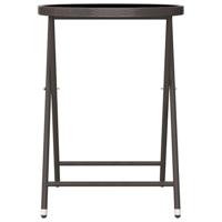 3-delige Bistroset poly rattan en gehard glas bruin - thumbnail