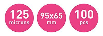 Leitz Eva lamineerhoes ft 65 x 95 mm, 250 micron (2 x 125 micron), pak van 100 stuks