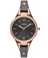 Fossil Dames Georgia Three-wijzer dag-datum Rosegoudkleurig roestvrijstalen horloge ES3077 - thumbnail