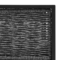 Driezitsbank met kussens poly rattan antraciet - thumbnail