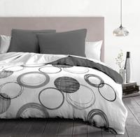 Dekbedovertrek HOME LINGE PASSION Audace Grijs Lichtgrijs 240 x 260 cm - thumbnail