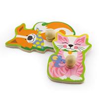 VIGA hout legpuzzel met geluid, boerderijdieren, afm 33x22,5x3 cm, 1 stuk - thumbnail