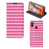 Samsung Galaxy M11 | A11 | Hoesje met Magneet | Waves Pink - thumbnail