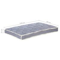 VidaXL Bankkussen pallet 120x80x10 cm blauw - thumbnail