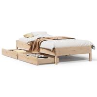 Bedframe zonder matras massief grenenhout 160x200 cm - thumbnail