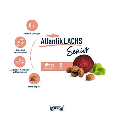 Happy Cat Senior Atlantik Lachs (met zalm) kattenvoer 4 kg