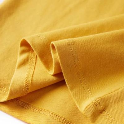 Kindershirt met lange mouwen vogelprint 104 donker okerkleurig - thumbnail