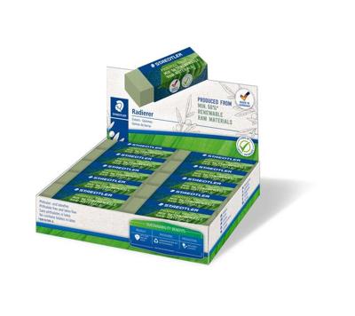 Staedtler gum Eco, olijfgroen, ft 65 x 23 x 13 mm