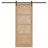 Schuifdeur met hardware set 'ORKDAL'van massief grenenhout - thumbnail