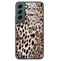 Samsung Galaxy S22 Plus glazen hardcase - Golden wildcat - thumbnail