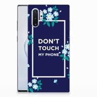 Samsung Galaxy Note 10 Plus Silicone-hoesje Flowers Blue DTMP - thumbnail