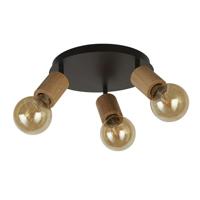Searchlight Houten plafondlampSpinny 3-lichts - 50211-3NA - thumbnail