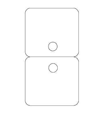 Byoux-kaartje type 22 - bxh 60x110 mm