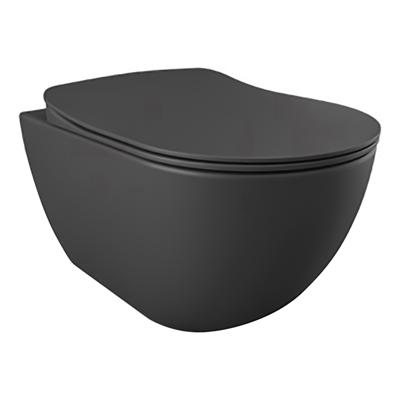 Creavit Hangend Toilet - 35.3x51cm - spoelrandloos - mat antraciet FE322-11AM00E-0000 Creavit Hangend Toilet - 35.3x51cm - spoelrandloos - mat antraciet FE322-11AM00E-0000