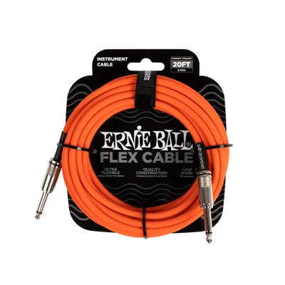 Ernie Ball 6421 Flex Cable 6 meter instrumentkabel oranje