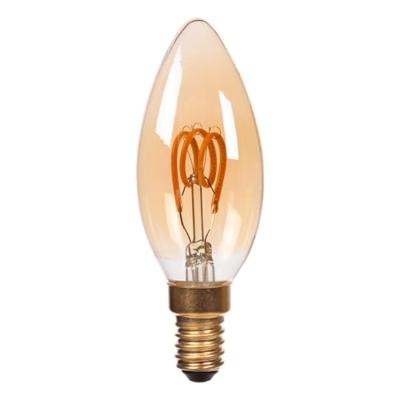 Lucide C35 - Filament lamp - Ø 3,5 cm - LED 3 StepDim (Memory) - E14 - 1x3W 2200K - Amber