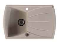 Sapho spoelbak 77x51cm met kraangat beige graniet - thumbnail