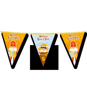 Vlaggenlijn Welkom Sint & Piet Cartoon Vigo (10m)