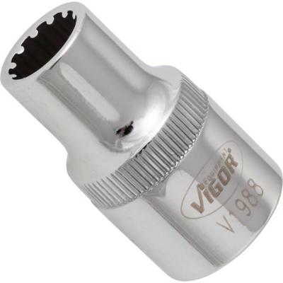 Vigor V1988 Dop (zeskant) Dopsleutelinzetstuk 10 mm 1/2 (12.5 mm)