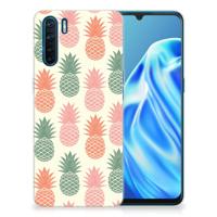 OPPO A91 | Siliconen Case | Ananas - thumbnail