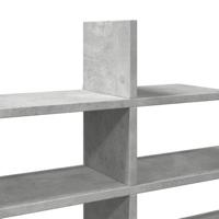Wandschap 124,5x18x60,5 cm bewerkt hout betongrijs - thumbnail
