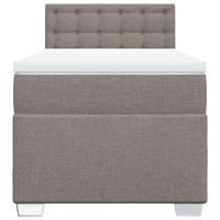 Boxspring met matras stof taupe 200x200 cm - thumbnail