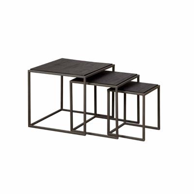 RENEW Bijzettafel 'Fanna' Teakhout, Set van 3 stuks