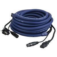DAP Schuko en XLR male naar Euro en XLR female kabel 10m - thumbnail