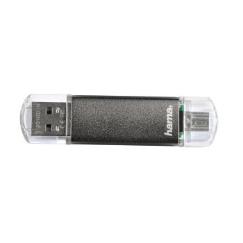 Hama FlashPen Laeta Twin USB-stick smartphone/tablet Grijs 16 GB USB-A 2.0, Micro-USB 2.0 Hama FlashPen Laeta Twin USB-stick smartphone/tablet Grijs 16 GB USB-A 2.0, Micro-USB 2.0