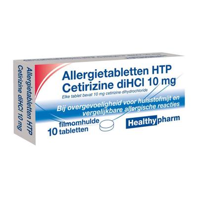 Healthypharm Cetirizine diHCl 10mg 10 Tabletten