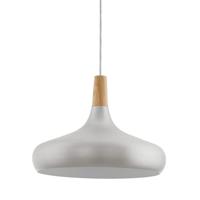 Eglo Moderne hanglampSabinar 40cm RVS met houtbruin - 901182 - thumbnail
