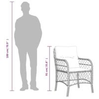 9-delige Tuinset met kussens poly rattan beige - thumbnail