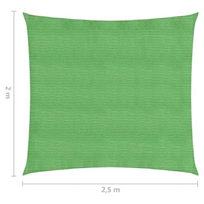 VidaXL Zonnezeil 160 g/m² 2x2,5 m hdpe lichtgroen