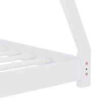 Kinderbedframe massief grenenhout wit 70x140 cm - thumbnail