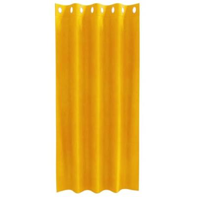 VidaXL Verduisterende gordijnen 2 pcs mosterdgeel 140 x 175 cm fluweel